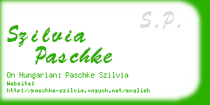 szilvia paschke business card